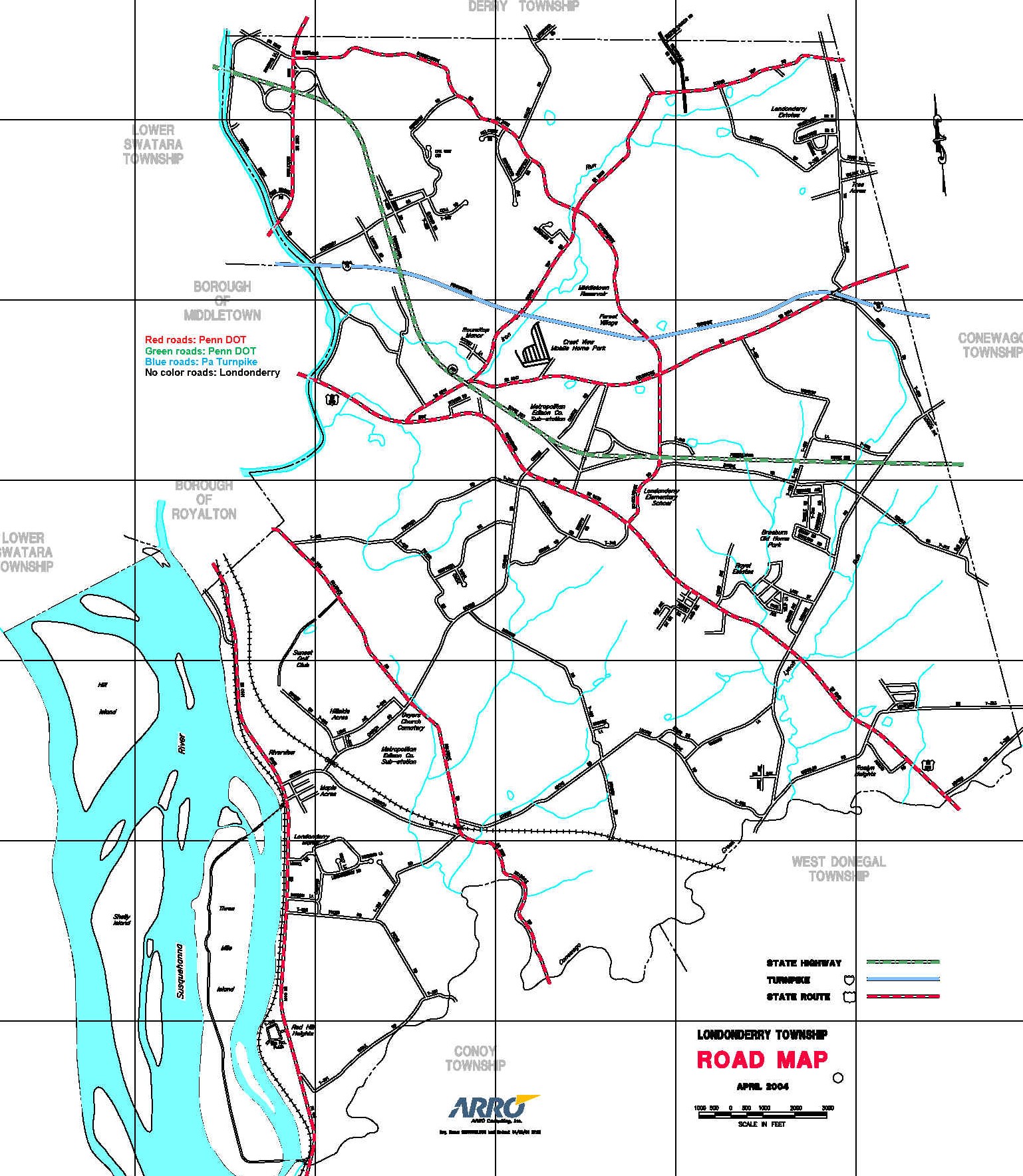 Londonderry Township Road Map